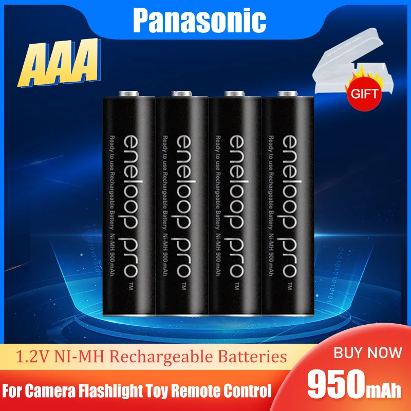 1-4 шт. Panasonic Eneloop Pro 1 2 в Ni-MH 950 мАч AAA перезаряжаемая батарея для игрушек пульт