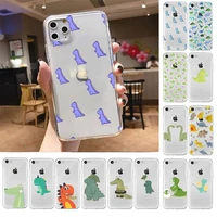 cute dinosaur phone case for iphone x xs max 6 6s 7 7plus 8 8plus 5 5s se 2020 xr 11 11pro max clear funda cover