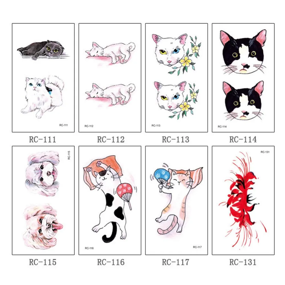 Комплект из 3 предметов с милым рисунком кота роза цветок красочные