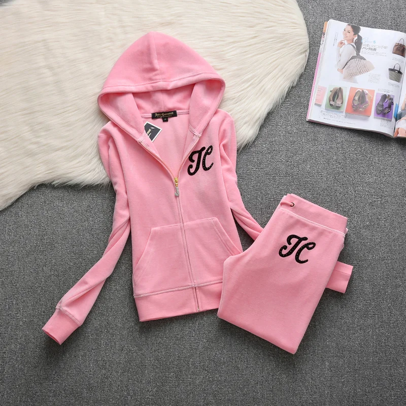 Женские брендовые бархатные спортивные костюмы Велюровый костюм женский