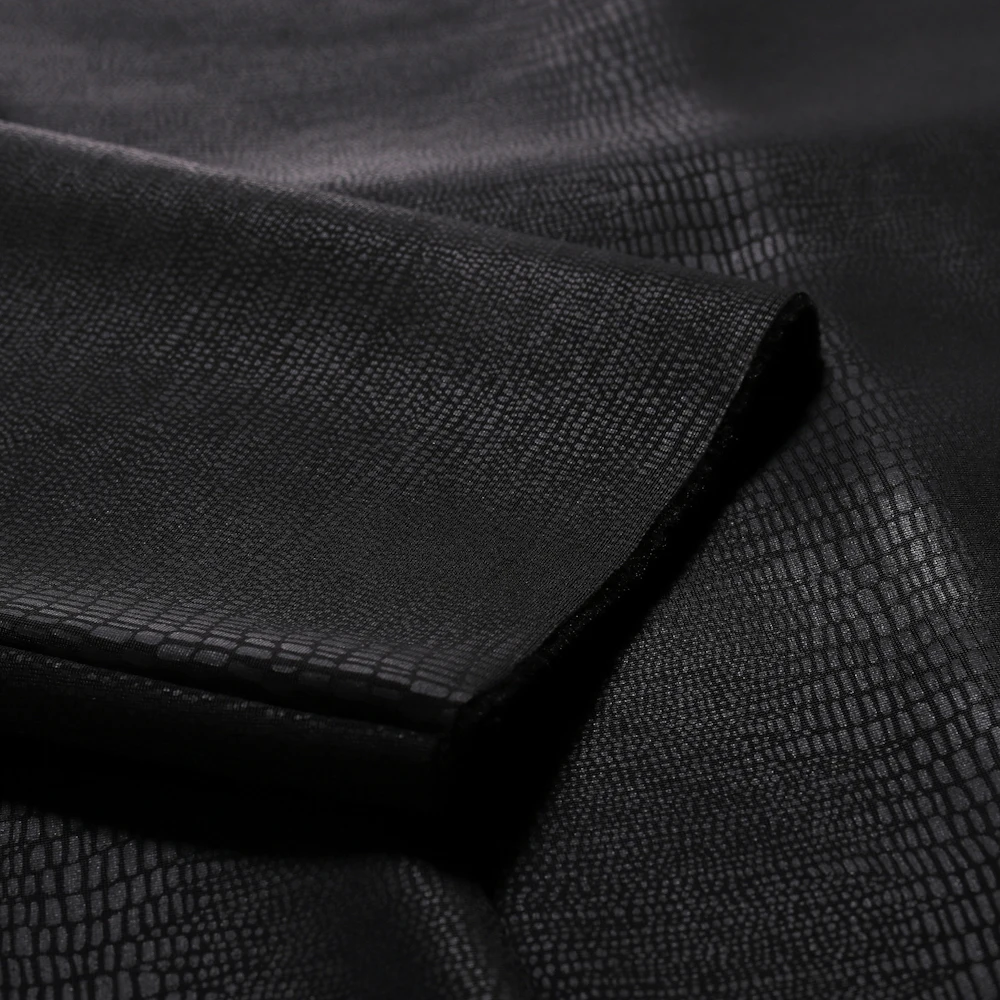 Осенне зимняя футболка из искусственной кожи с узором змеиной мужские топы