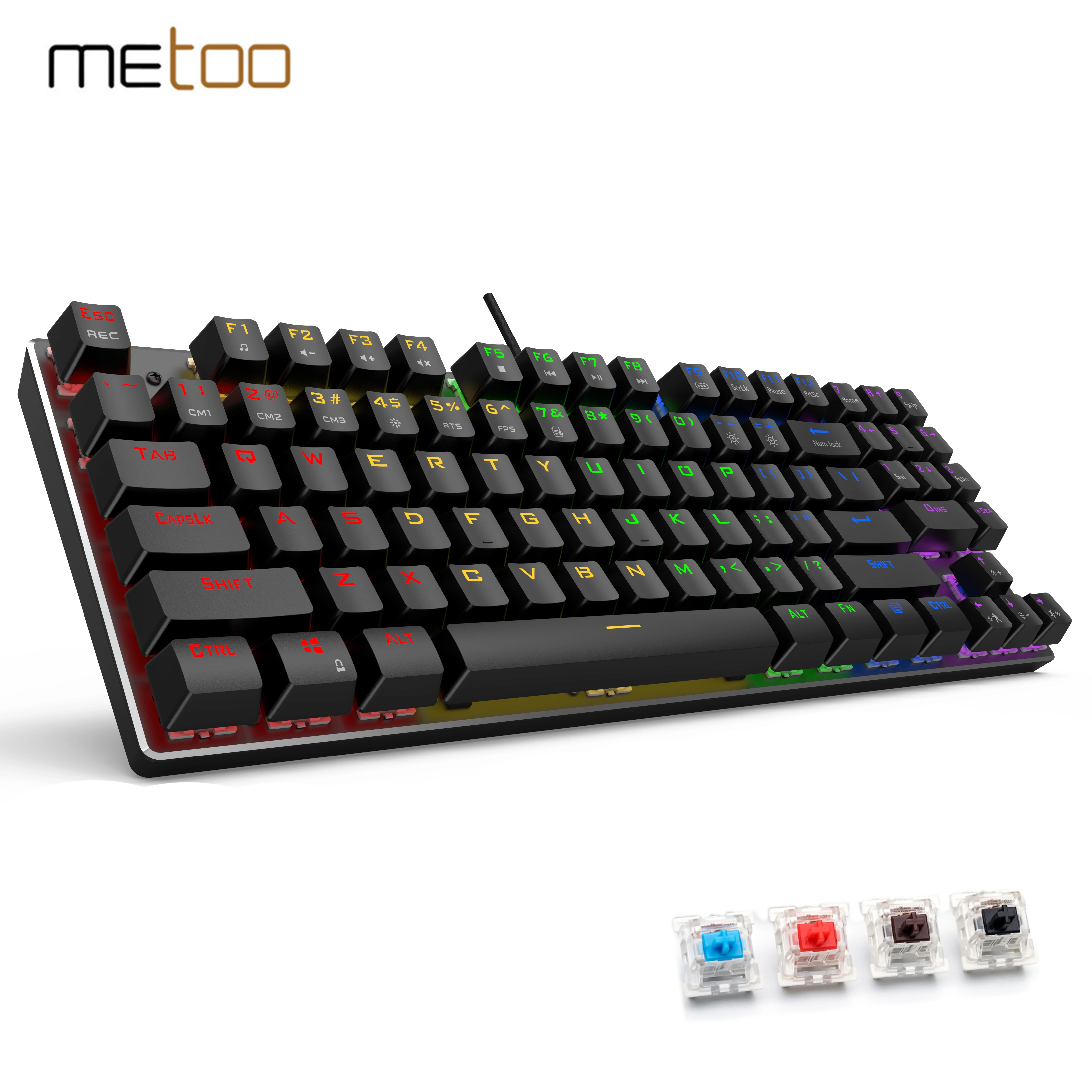 Проводная игровая механическая клавиатура с подсветкой 89 клавиш цифровыми