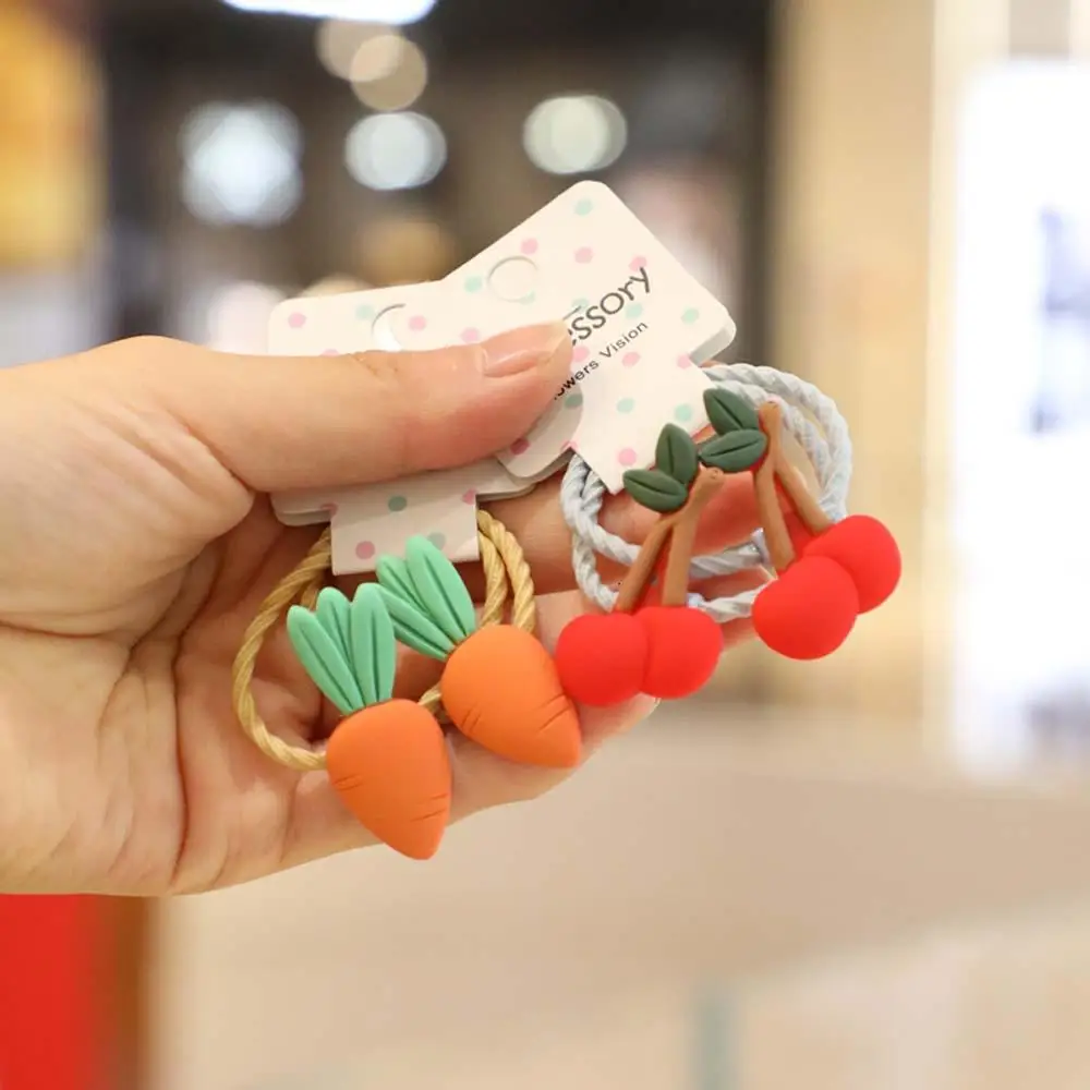 2 шт./компл. новая милая веревка для волос с фруктами маленьких девочек головные