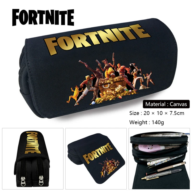 Красочный Большой Ёмкость Карандаш Чехол s винтажная сумка Fortnite ткань ручка