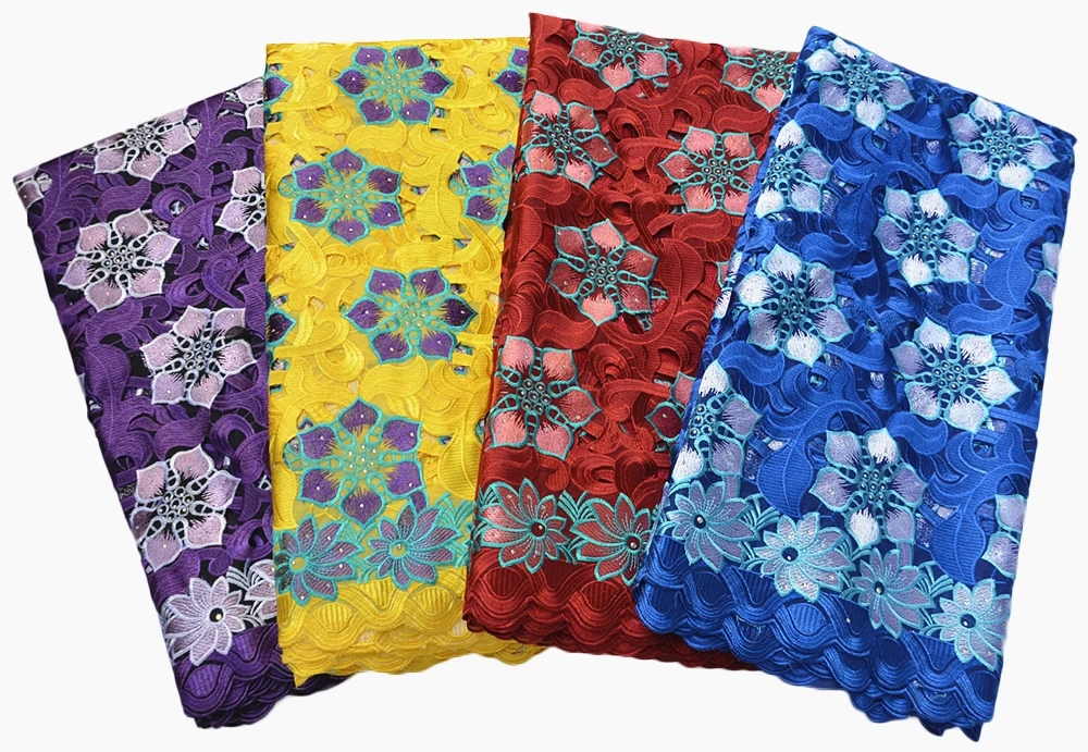 

Anna purple swiss voile lace in switzerland embroidered with stones 5 yards/pcs african dry laces 100% cotton fabrics for sewing