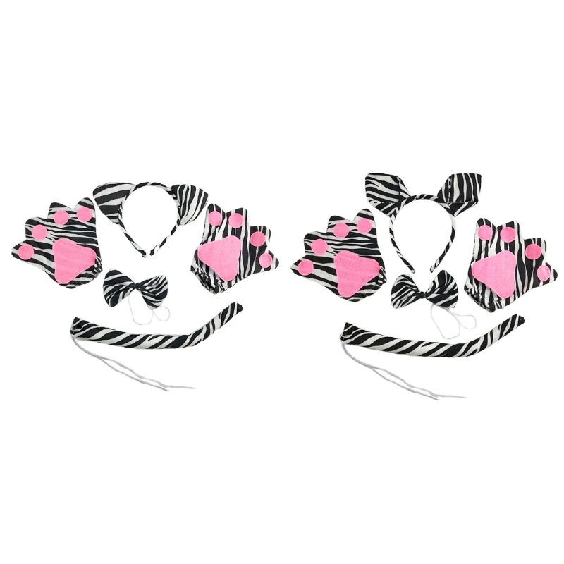 

Animal Zebra Headbands Wild One Camping Forest Theme Felt Ears Headbands For Woodland Animal Theme Baby Shower Birthday Party