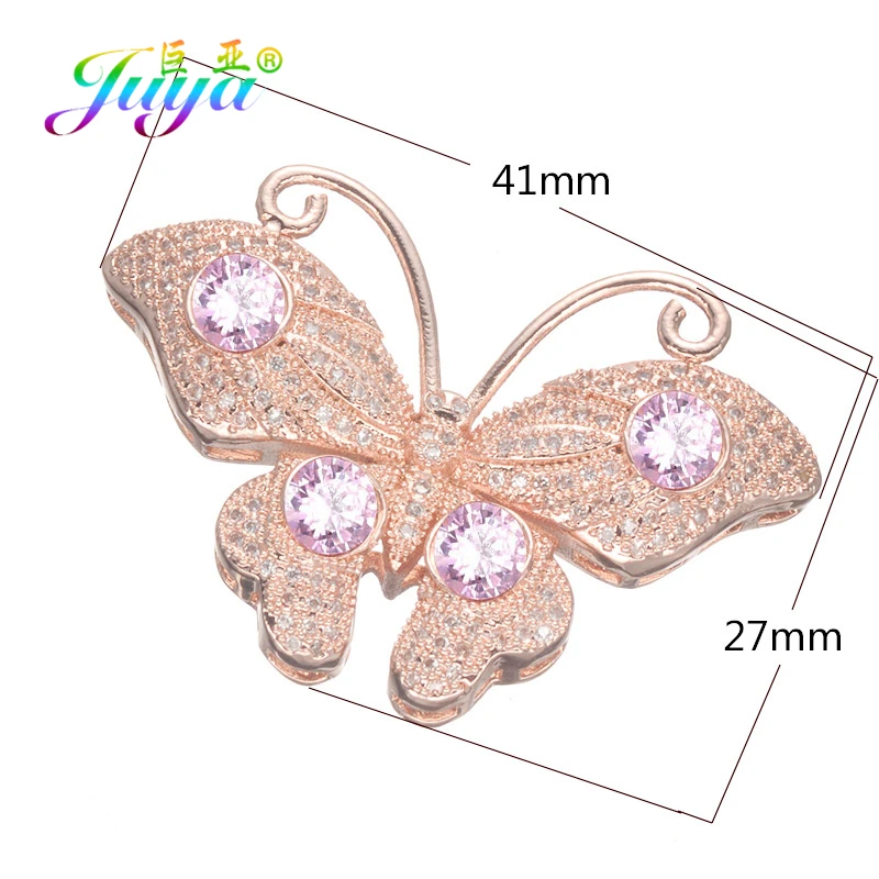 Juya DIY Золотой/Серебряный цвет декоративный соединитель бабочка кулон аксессуары