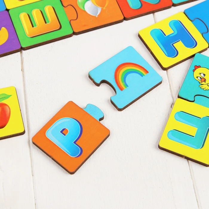 Пазл - набор Алфавит парный элемент: 8 × 3 7 см