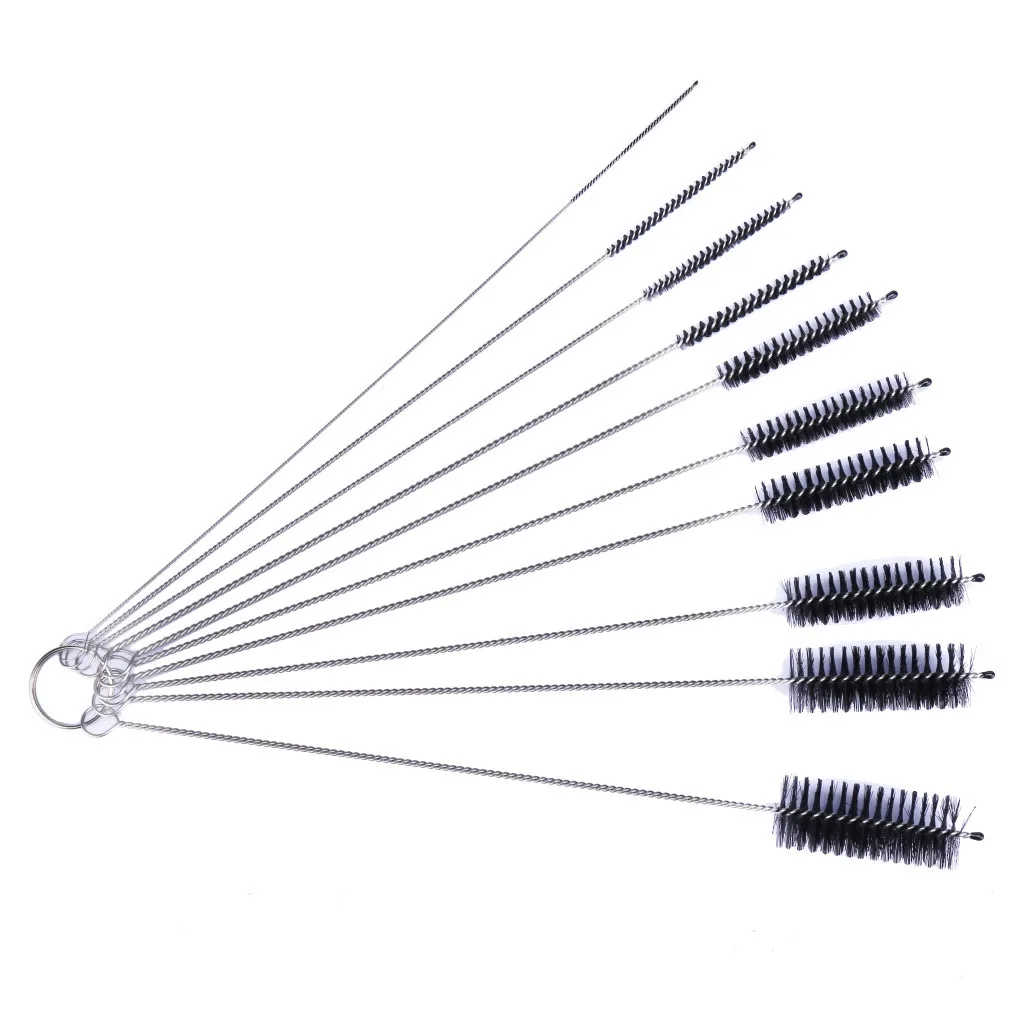 

10PCS Nylon Brush Bottle Brushes Kit Pipe Bong Cleaner Glass Tube Clean Drink Straws Sewing Machines Paint Guns Cleaning Brush