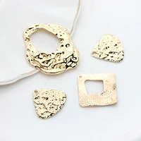 zinc alloy geometry distorted 3d hollow charms 6pcslot for diy earrings jewelry making accessories