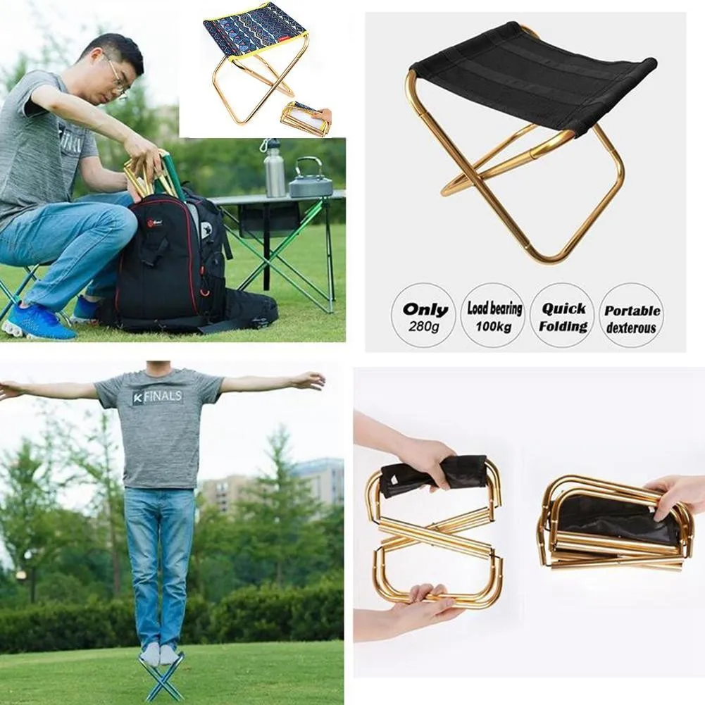 Открытый портативный складной стул для кемпинга алюминиевый Оксфорд с наружной