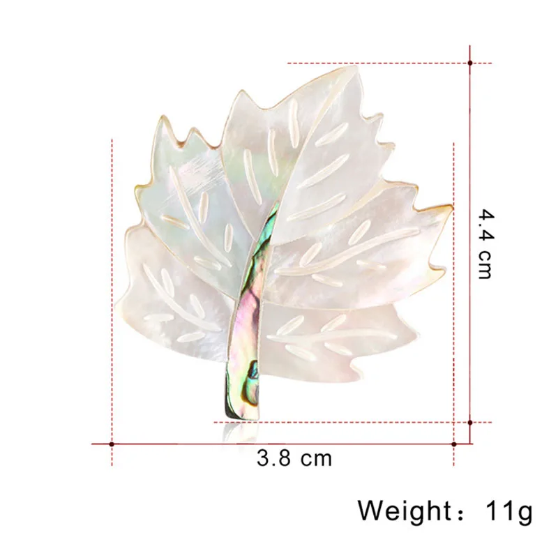 

Feather Maple Leaf Decoration High-grade Shell Material Brooches Women Men Brooch Dress Jewelry