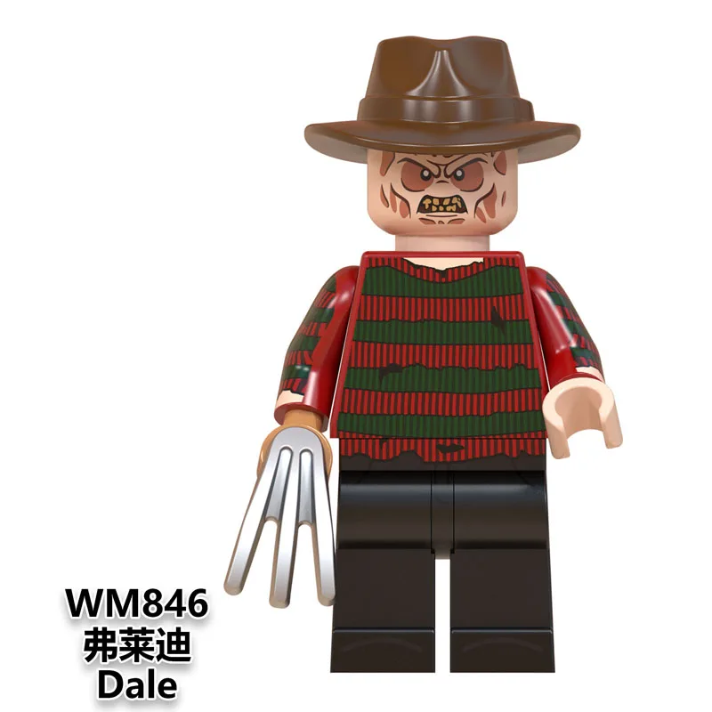 WM846 Фильм ужасов WM6075 ужас Хэллоуин Фредди Майерс Джек Скеллингтон зомби Эрика дравена Билла Джейсона строительные блоки игрушки для детей - Цвет: WM846