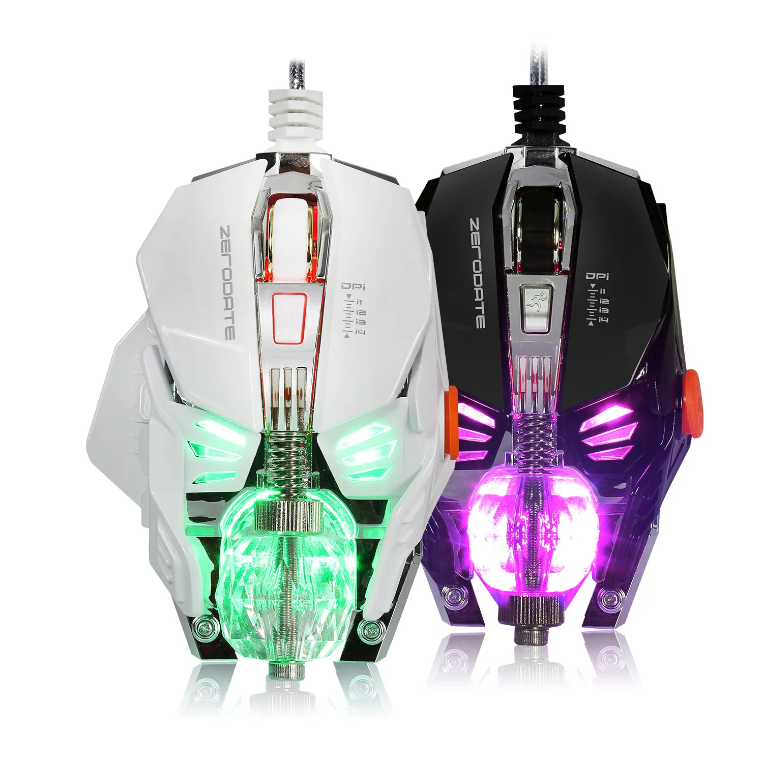 Профессиональная Проводная игровая мышь 4000DPI Регулируемая Программа USB Gamer Mice