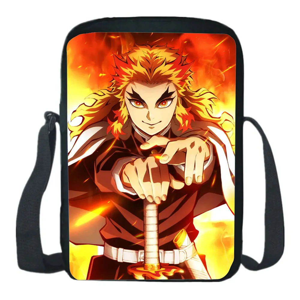 

Demon Slayer Messenger Bag Student Fashion Casual Cute Shoulder Bags Harajuku Campus Messenger School Bag Cartoon Backpack