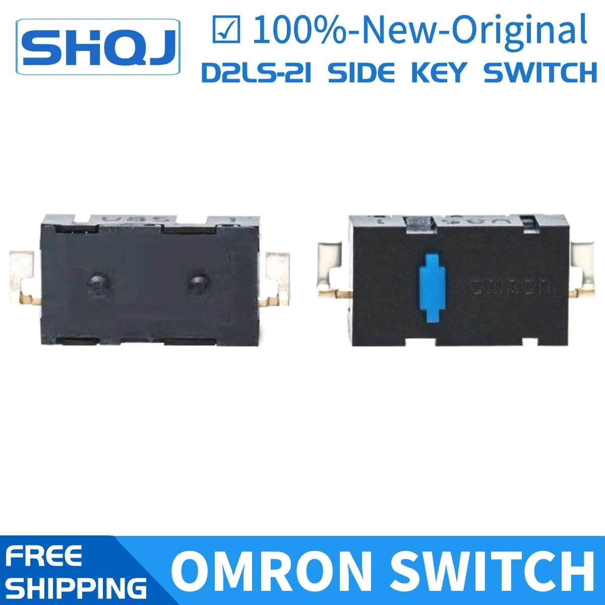 

Переключатель мышь OMRON, 10 шт., синий, белый, боковой переключатель, новинка 100%, оригинал