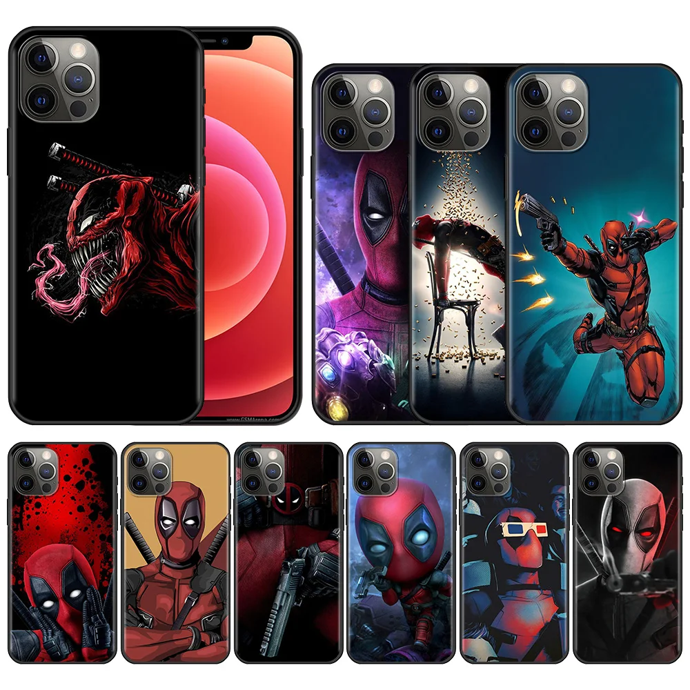 

Smartphone Case For Apple iPhone 11 13 12 Pro Max Mini X XS XR 6 6S 7 8 Plus 5 5S SE(2020) Coque Marvel SuperHero Deadpool
