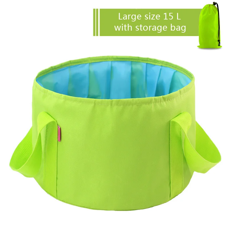 15L--Cyan-blue 8.5L 15L ультра-светильник, портативный, открытый, для выживания, складной умывальник, для кемпинга, для кемпинга, оборудование для выживания, военные дорожные наборы - Цвет: 15L--Cyan-blue
