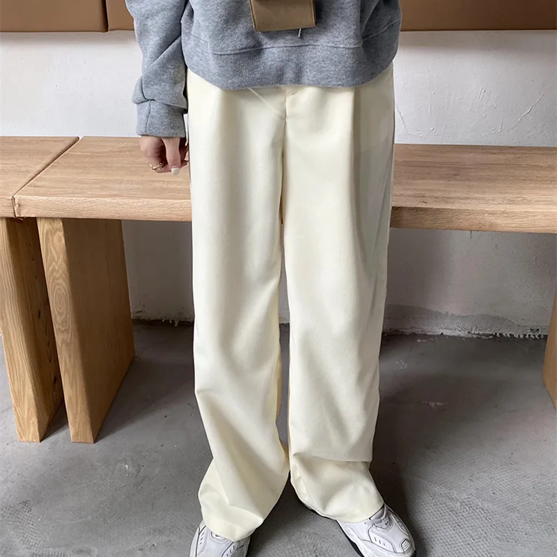 

OL Elegant Minimalist High Waist Straight Wide Leg Pants Women 2021 New Spring Autumn Casual Suit Pants Trousers Female