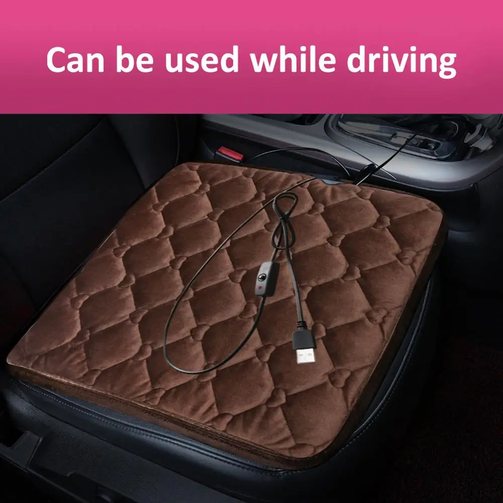 

Automotive supplies home office heating cushion USB seat warmer 5V heating seat cover non-slip heating heating cushion