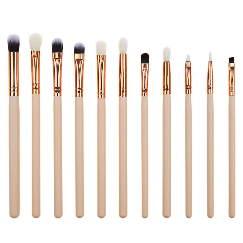 Розовый 12 комплектов, мягкая кисточка для макияжа, набор кистей, косметический набор, тени для век, подводка для глаз, бровей, блестящая пудра, кисть для губ, Смешанная Кисть для макияжа - Handle Color: Розовый