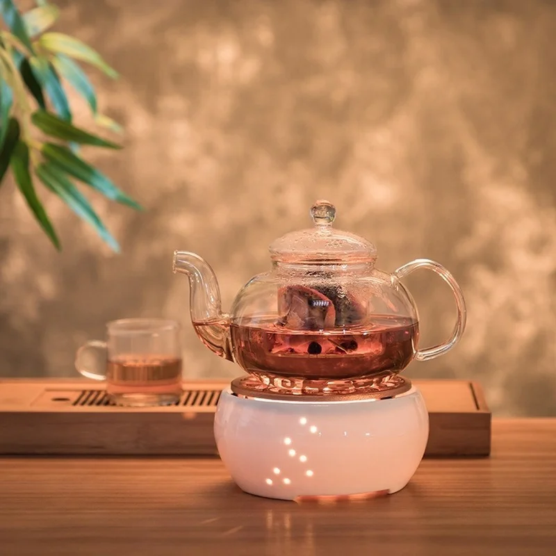 

Ceramic Candle Heater Tea Pot Heating Base Portable Teapot Warmer Holder Insulation Base Candle Holder Tea Accessories MJ