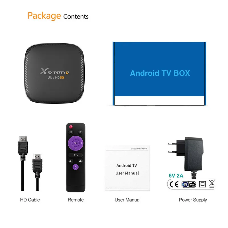 Caixa de ТВ x88 pro s allwinner h616 Android 10 0 2 4g &amp 5g duplo бруски Wi-Fi 4k 3d bluetooth 5 h. 265 conjunto с милыми