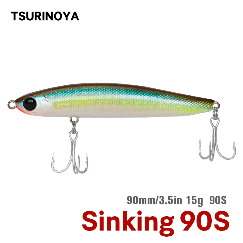 Тонущий Приманка TSURINOYA 90S для рыбалки карандаш меча DW83 90 мм 15 г длинный заброс на