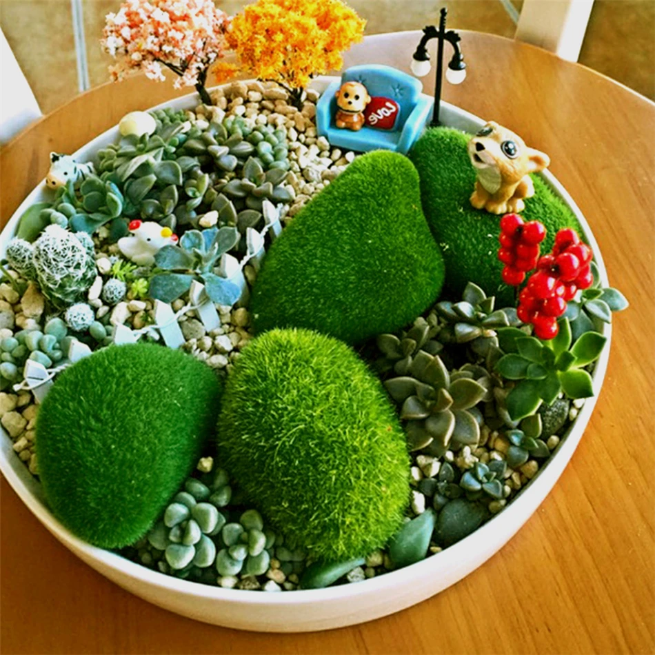 8 шт. настенные декоративные реквизиты искусственный камень растения легко