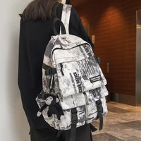 new retro nylon backpack fashion waterproof men laptop bag student college school bag for teenage girl travel backpack book bags