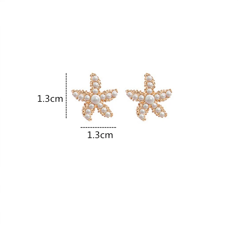 

Fashionable pearl starfish stud earrings, stylish pretty girl earrings, 2020 new jewelry SHANGZHIHUA
