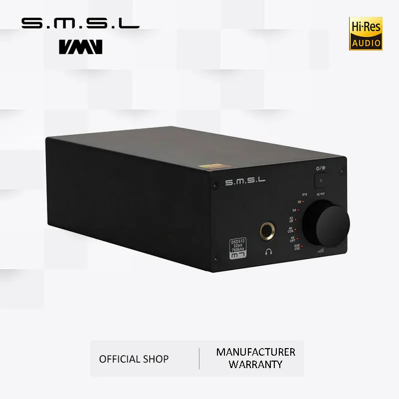 Зазор SMSL M7 2xAK4452 32 бит/768 кГц DSD512 USB ЦАП с усилителем для наушников USB коаксиальный Оптический вход RCA 6,35 разъем выход