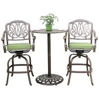 Wrought Iron Table And Chair Balcony Three-Piece Outdoor Leisure Bar Table And Chair Cafe Tea Shop Table And Chair Set
