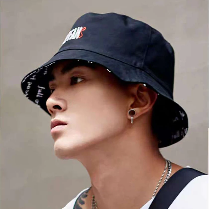 Панама двусторонняя для мужчин Модная хлопковая двухсторонняя шляпа складная