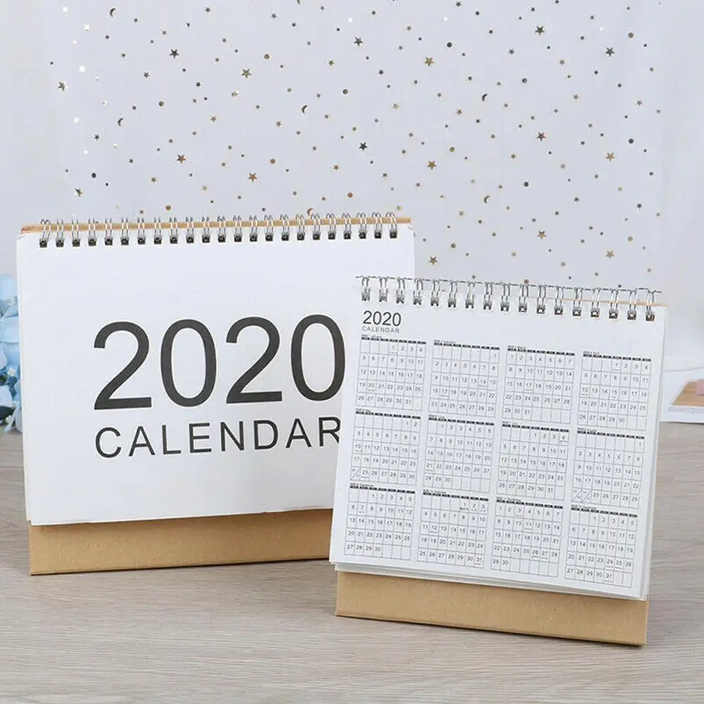 2020 Настольный настенный календарь Ежемесячный план ежедневное расписание