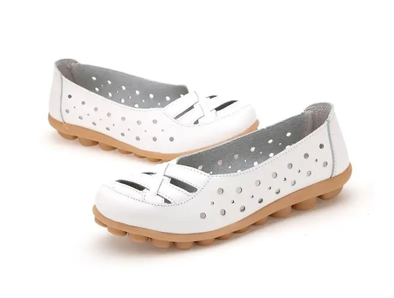 Сандалии женские из натуральной кожи дышащие удобные босоножки с мягкой