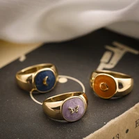 new ins vintage colorful butterfly moon sun ring simple butterfly rings set for women girls fashion jewelry