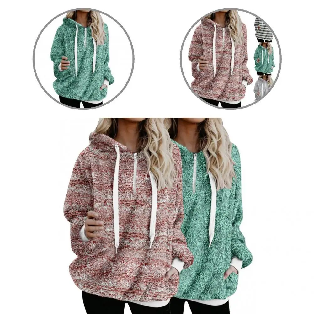 

Женская пушистая толстовка на молнии с капюшоном, свободная верхняя одежда