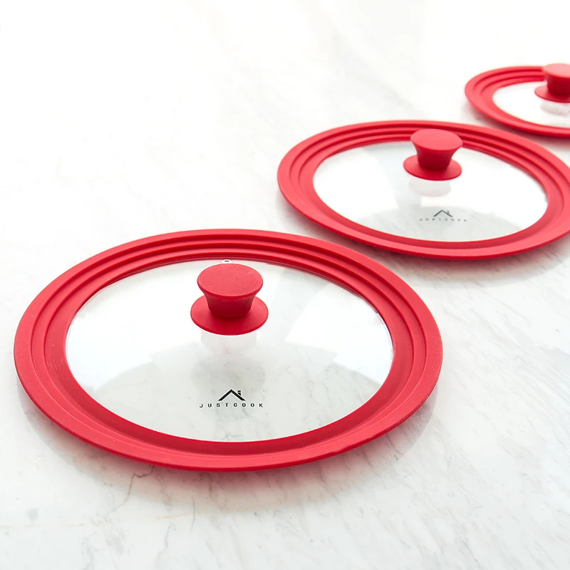 Стеклянная крышка из силикагеля для приготовления пищи силиконовая кастрюли
