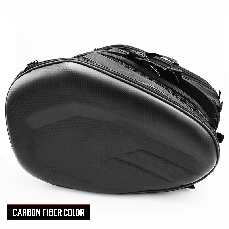 carbon fiber color Акция, мотоциклетная седельная сумка, седельная сумка, чемодан, мотоциклетная сумка на заднее сиденье, седельная сумка с водонепроницаемым чехлом SA212 - Название цвета: carbon fiber color
