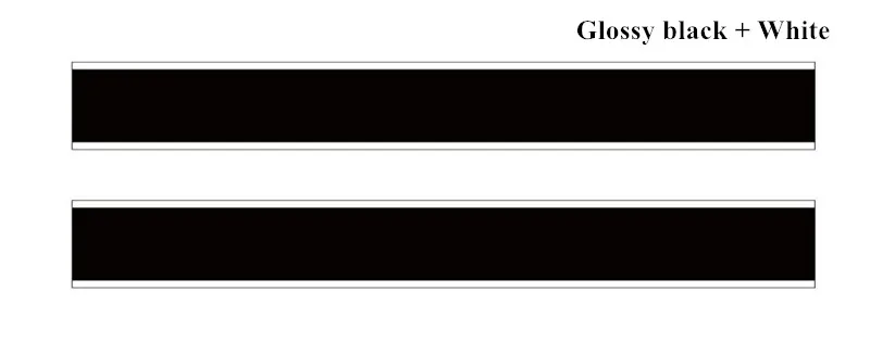 Glossy Black-White Гоночный стикер в полоску, автомобильный Стайлинг, капот, украшение для тела, наклейка для MINI Cooper S Countryman Clubman Paceman R56 R60 R61 F54 F55 F56 - Название цвета: Glossy Black-White