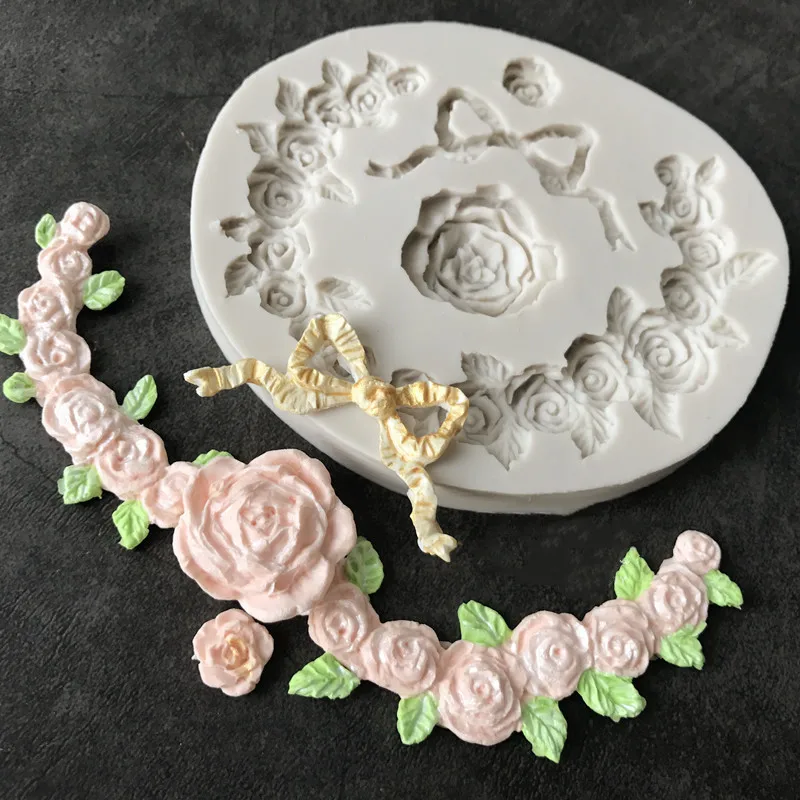 

Rose Flower Soap Silicone Molds Fondant Sugar Crafts Cake Decoration Tools Pastry Dessert Bakery Pastry