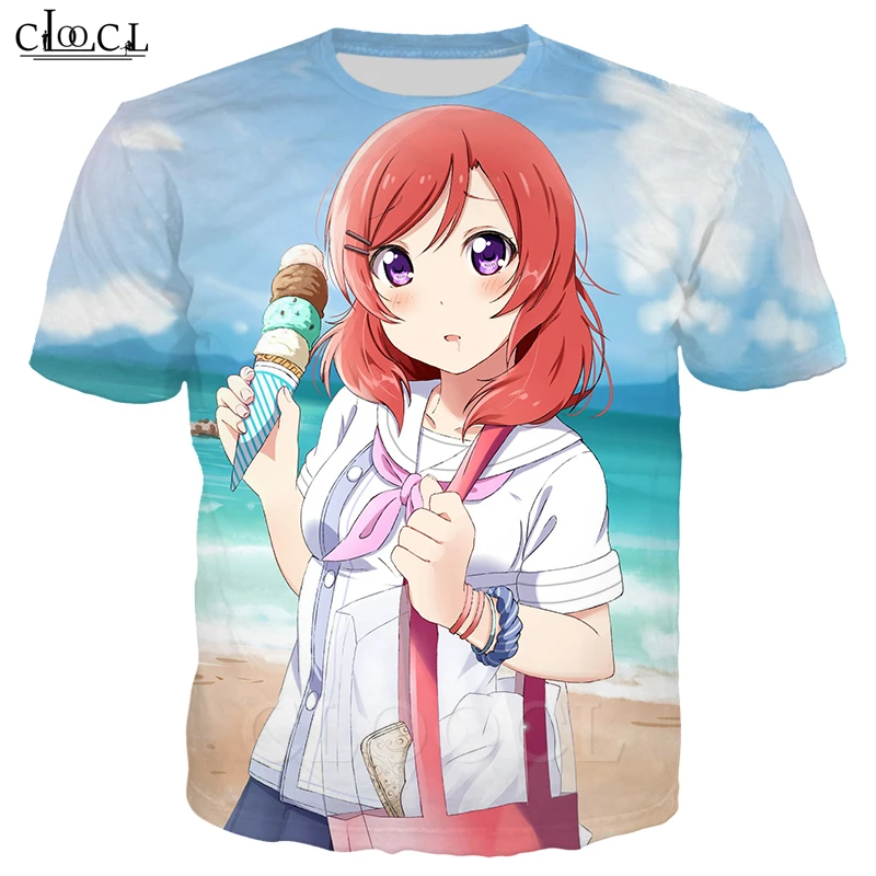 Футболка женская/мужская с 3D принтом Love Live модная классическая хипстерская
