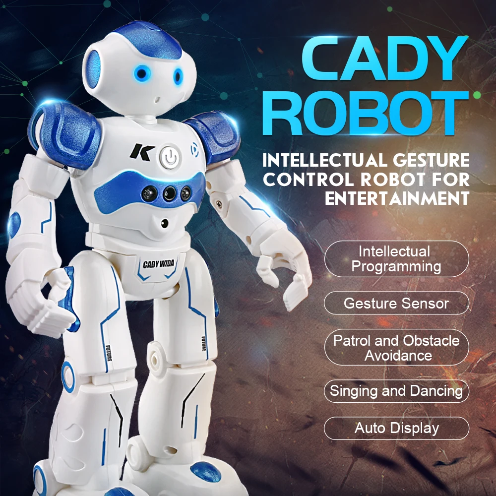 

R2 RC Robot IR Gesture Control CADY WIDA Intelligent Cruise Oyuncak Robots Dancing Robo Kids Toys for Children Gift