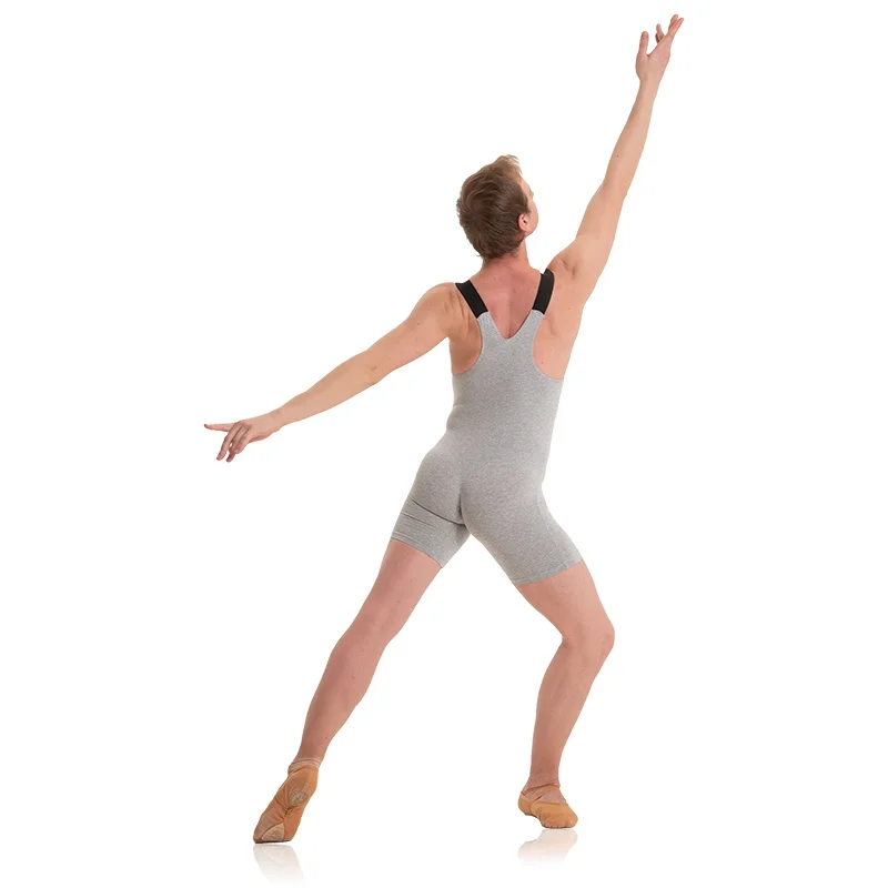 Мужской комбинезон без рукавов Sansha профессиональный из хлопка и лайкры для