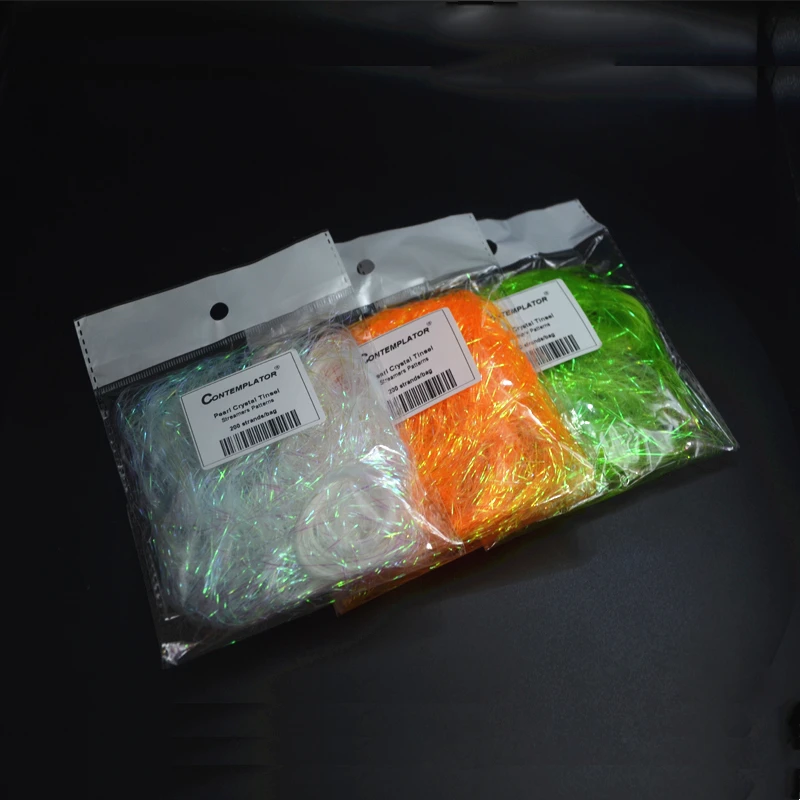 7 цветов призма для вязания мушек мишура Нимфа синтетические материалы Сияющие