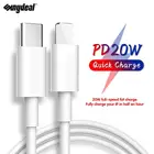 Кабель зарядный PD с USB Type-C для iPhone, кабель для быстрой зарядки iPhone 12 Pro Max 11 XR X XS Max, кабель 2 м для Airpods 2, 20 Вт
