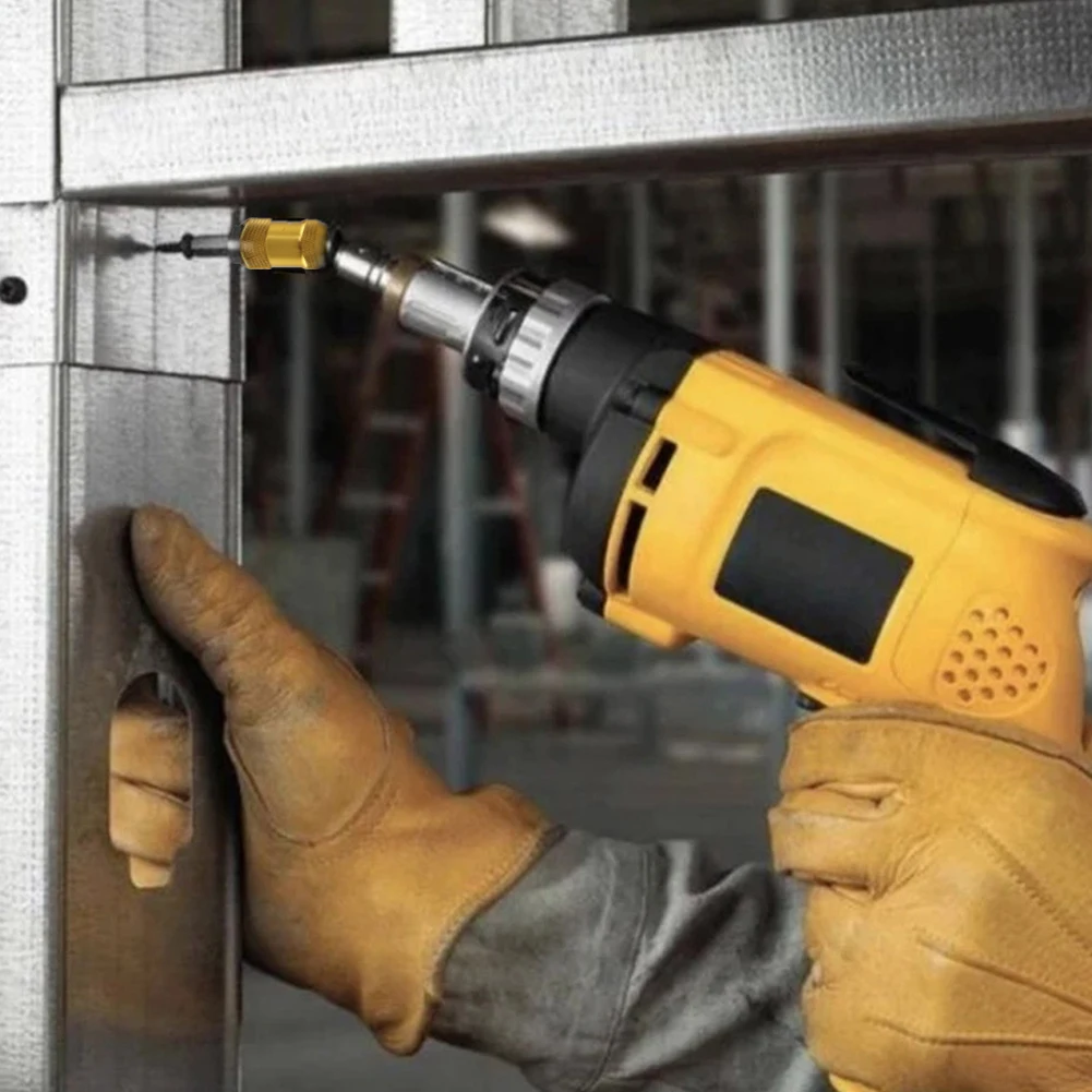 

1/4" Magnetic Screw Drill Tip 20 Degrees Bendable Quick Change Lock Magnetic Drill Extender For Wood Framing Building Extensions
