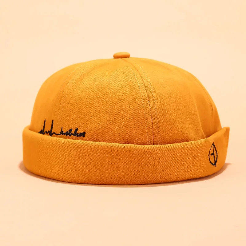 Шапка моряка для мужчин и женщин повседневная шапка без козырька с вышивкой