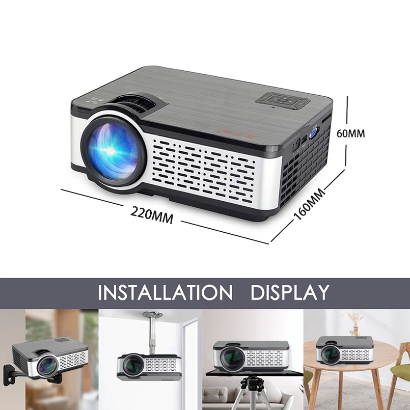 Мини проектор metsaund W5 портативный для умного дома 1080p Full Hd Android встроенный Bluetooth